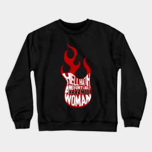 Krav Maga Gift Ideas for Women with Flames Crewneck Sweatshirt